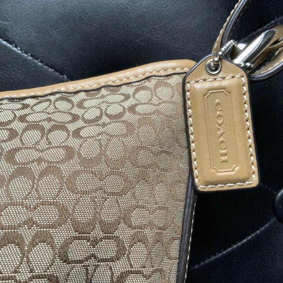 Coach Tan Monogram And Suede Leather Handbag No. J0732-F10945 - Picture 2 of 12